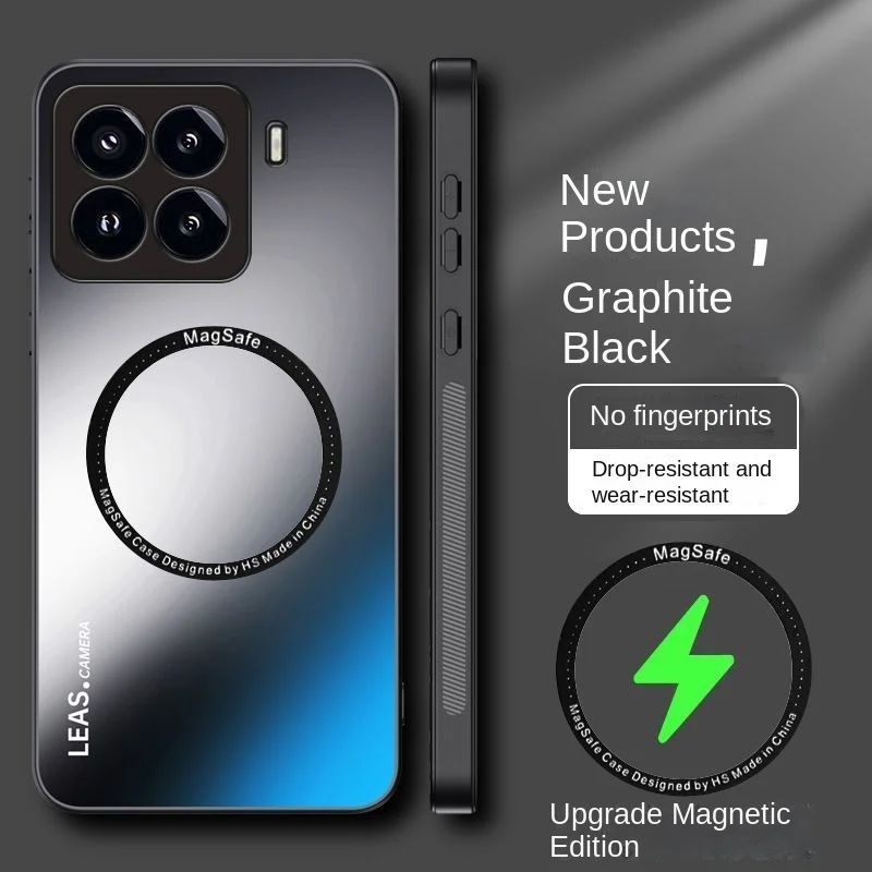 Магнитный чехол для Xiaomi 15 Pro Mi 14 14T Magsafe с беспроводной зарядкой матовый AG морозная