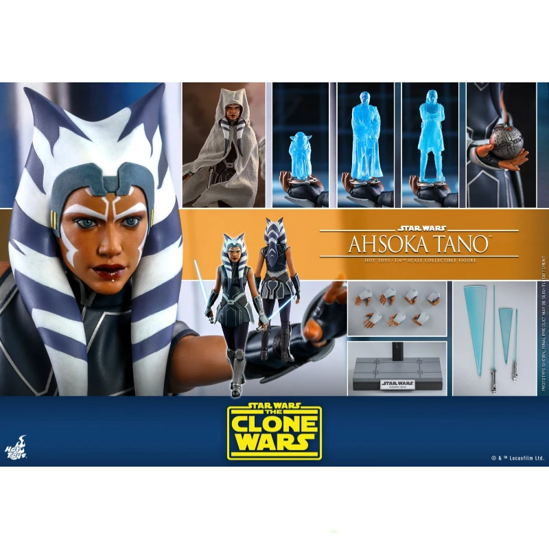 

In Stock HOTTOYS TMS021 1/6 Star Wars The Clone Wars Ahsoka Tano Action Figure Toy Gift Model Collection Hobby