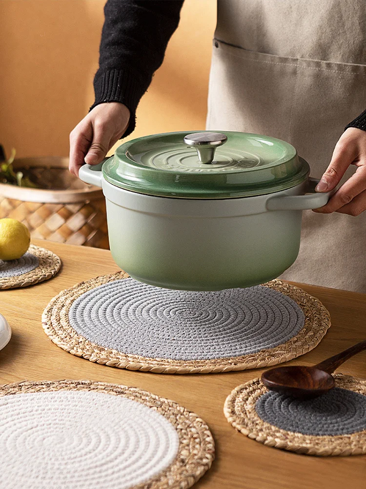 Столовые приборы в японском стиле ретро простые тарелки Коврик Для Сковороды