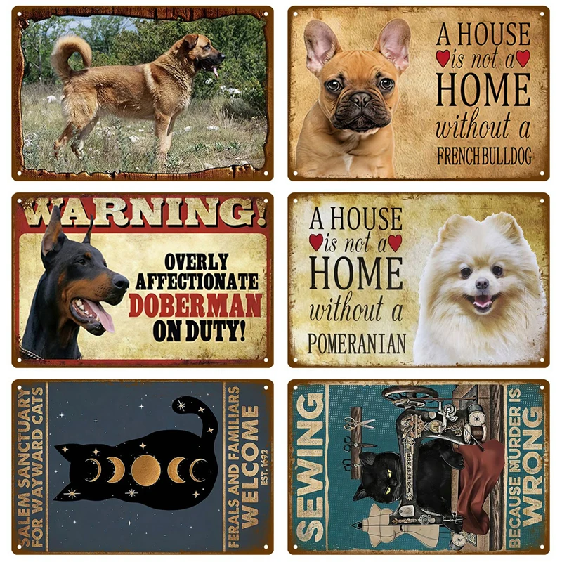 

Bull Terrier Plaque Metal Sign Wall Art Tin Sign Wall Posters Vintage House Room Home Decorations Bar Accessories Decor Interior