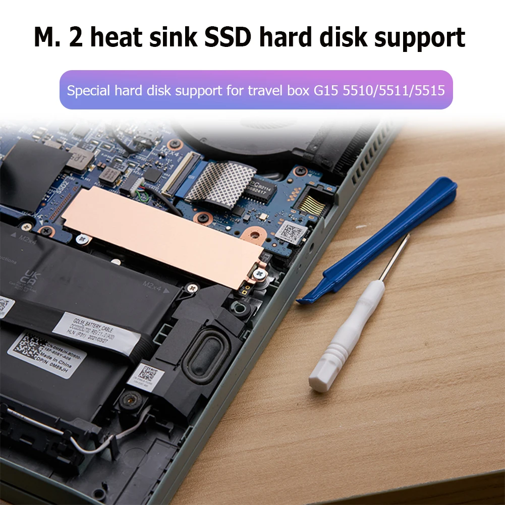

FinalCool M.2 NVME 2230 2280 SSD Bracket Storage Card Hard Drive Heat Sink Support Mounting Adapter for DELL G15/5510/5511/5515