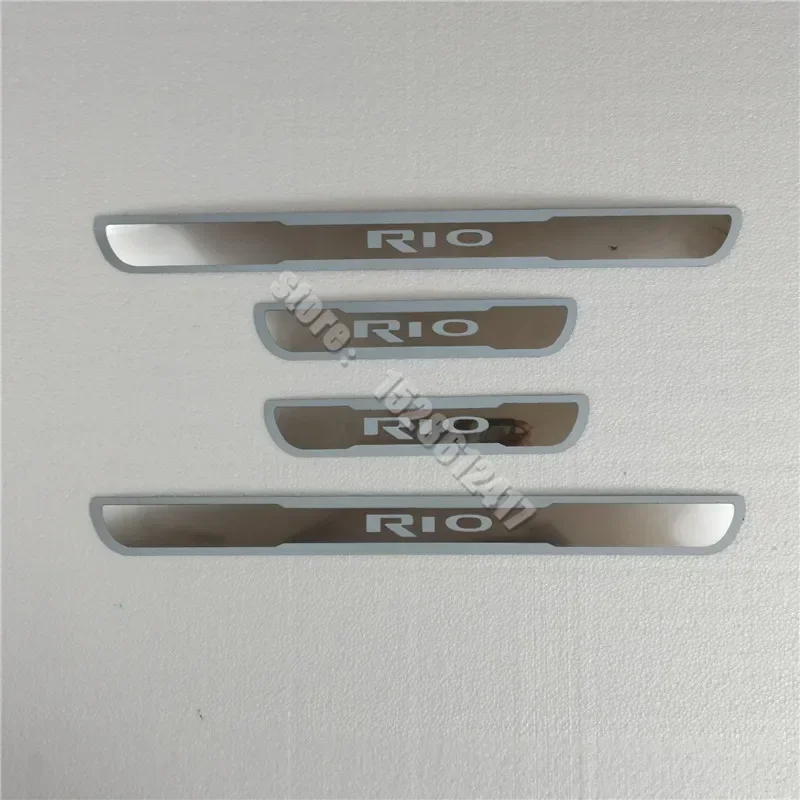 

Подходит для накладки на порог из нержавеющей стали/защита на порог, педаль приветствия для нового KIA RIO 2015-2022 EU RIO X Line