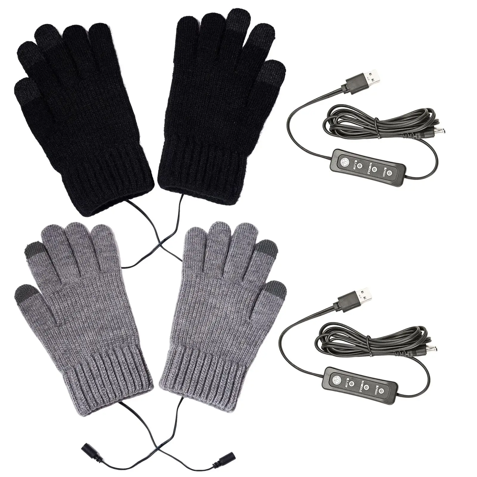 

Heating Thermal Gloves 3 Temperature Level Electric Heated Gloves for Skiing