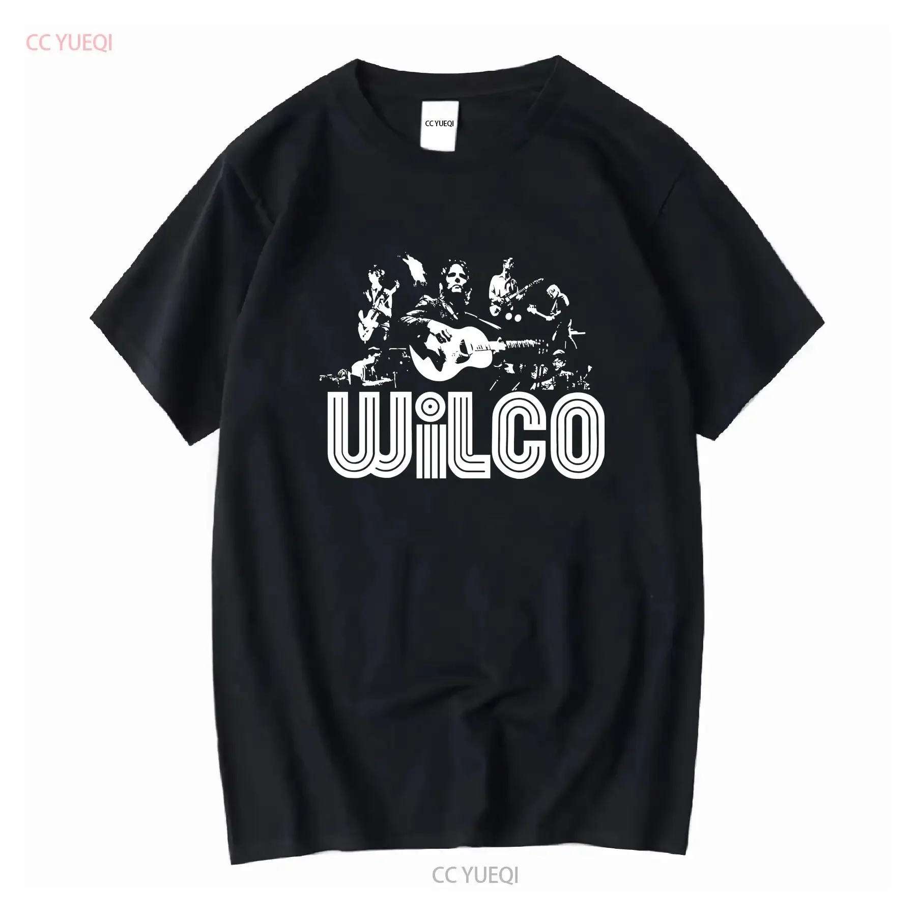 Фото Wilco Band черный член Альбом футболка мужская от S до 4XL ZC1366 винтажная стираная повседневная дизайнерская одежда графика растянутая слегка №1