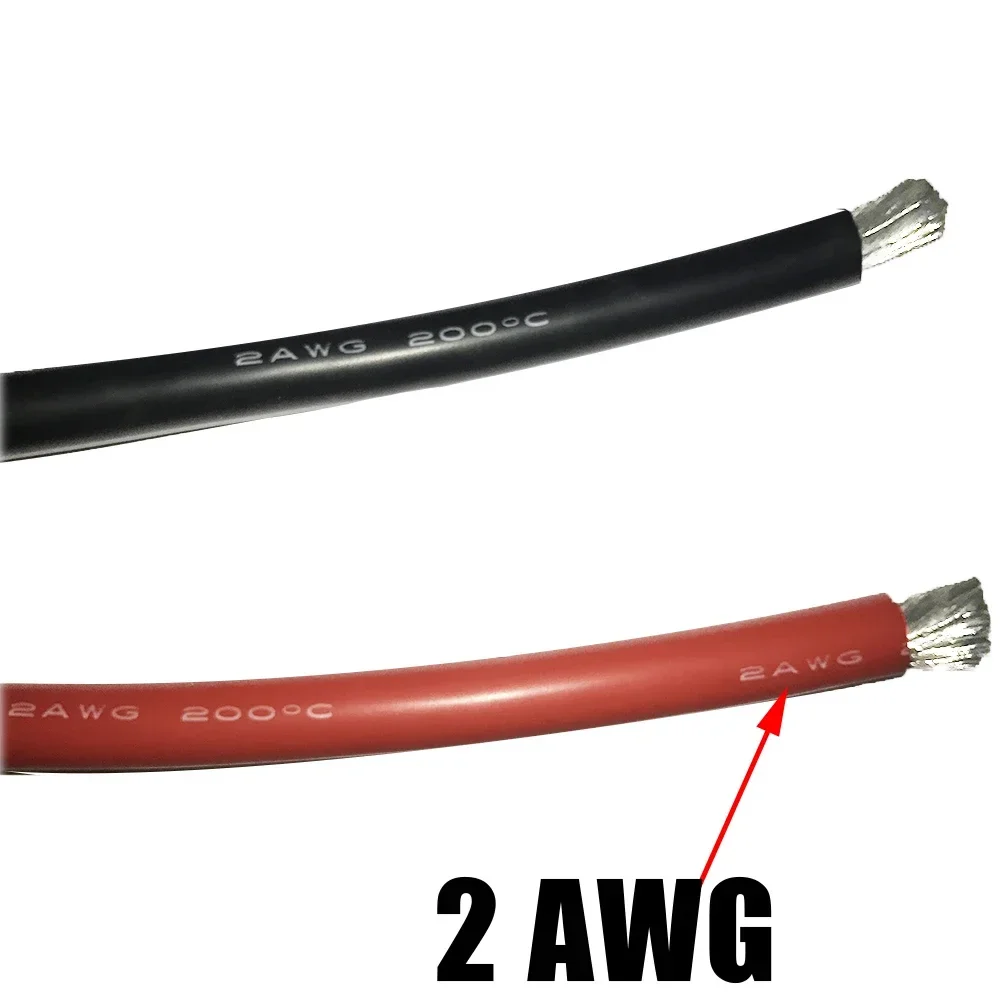 2AWG 35 мм Калибр AWG силиконовый резиновый мягкий проводной кабель термостойкий