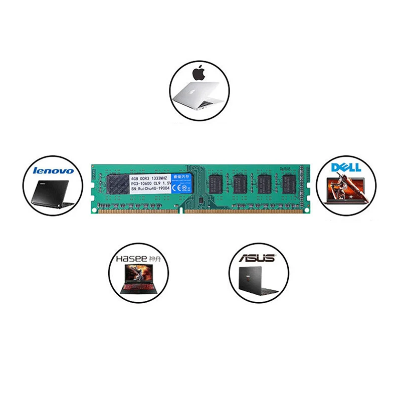 

Оперативная память DDR3 DIMM для настольного компьютера, 2/4 ГБ, 1333 МГц