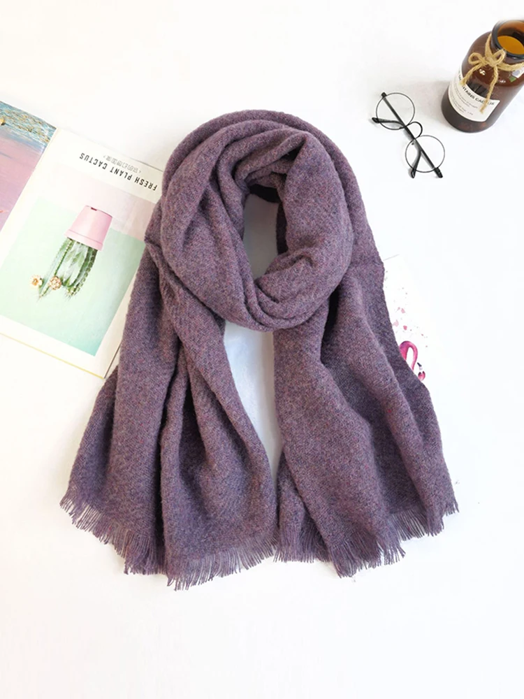 Шарф женский трикотажный осенне-зимний однотонный удобный |