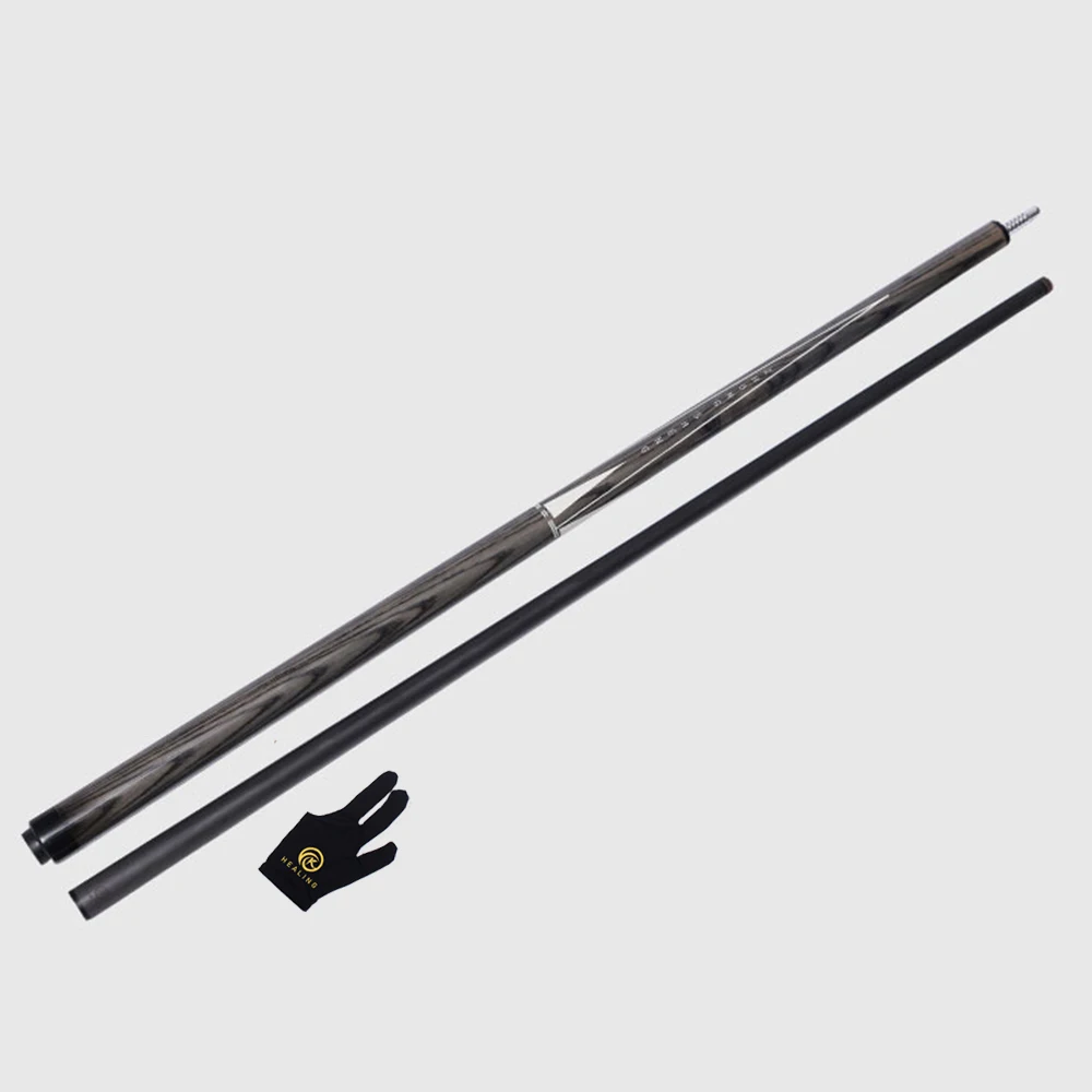 

Carbon Fiber Billiard Cue 1/2 Play Cue Carbon Billiard 8 Layers Pig Skin H 12.4mm 58in With Glove Black Technology
