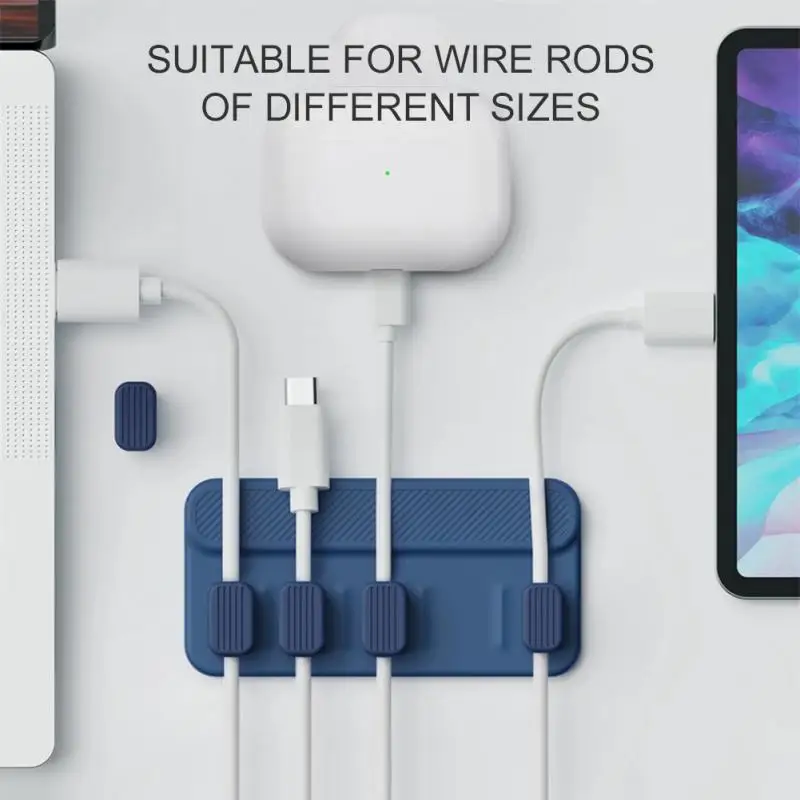 Органайзер для кабелей держатель проводов магнитный USB-кабеля на присоске