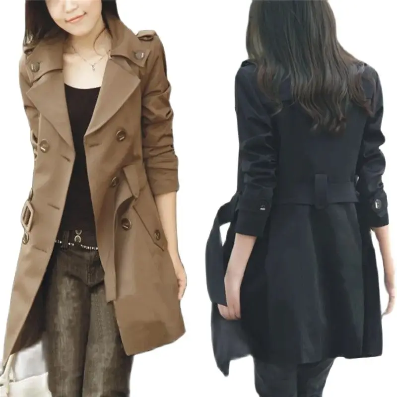 Женский тренчкот средней длины демисезонная верхняя одежда |