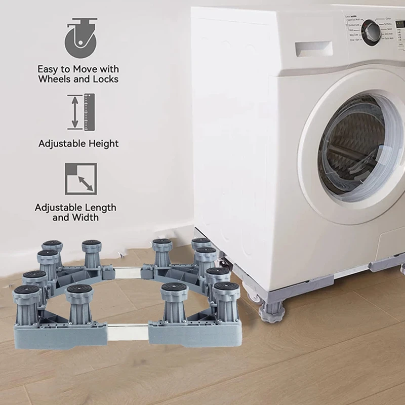 

Универсальный держатель для стиральной машины, подставка для холодильника, регулируемое основание для сушки, аксессуары для кухни