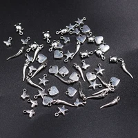 1 pack mixed silver plated stars butterfly chili hearts turtle pendant diy charm bracelet necklace jewelry crafts making m967