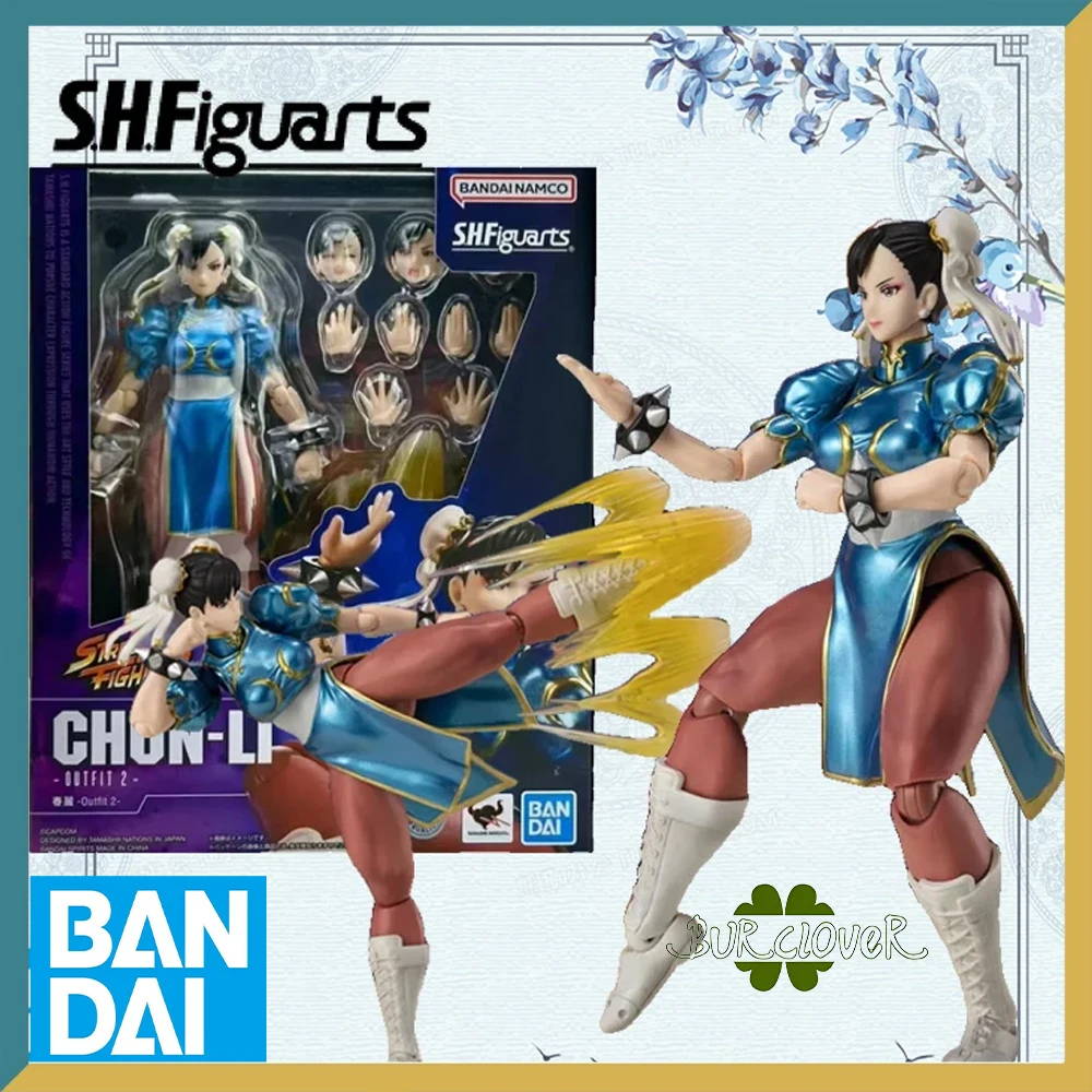 Фото Подлинная В наличии Bandai Genuine Street Fighter S.H.F iguarts Chun-Li, аниме-фигурки, игрушки для мальчиков и девочек, детский рождественский подарок №2