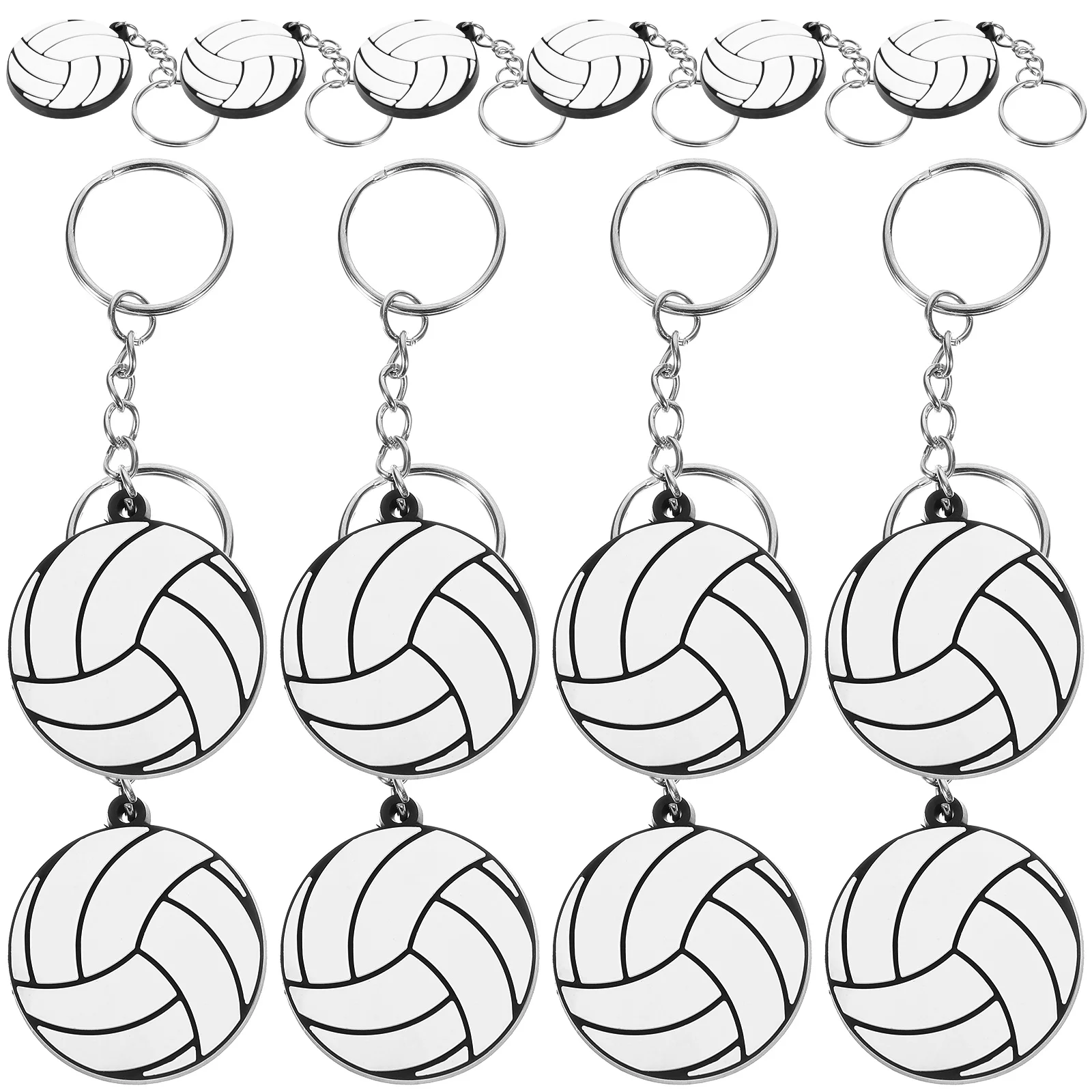 

20 Pcs Decorative Bag Pendant Key Rings Delicate Decoration Pvc Ball Holders Creative Sports Keyring
