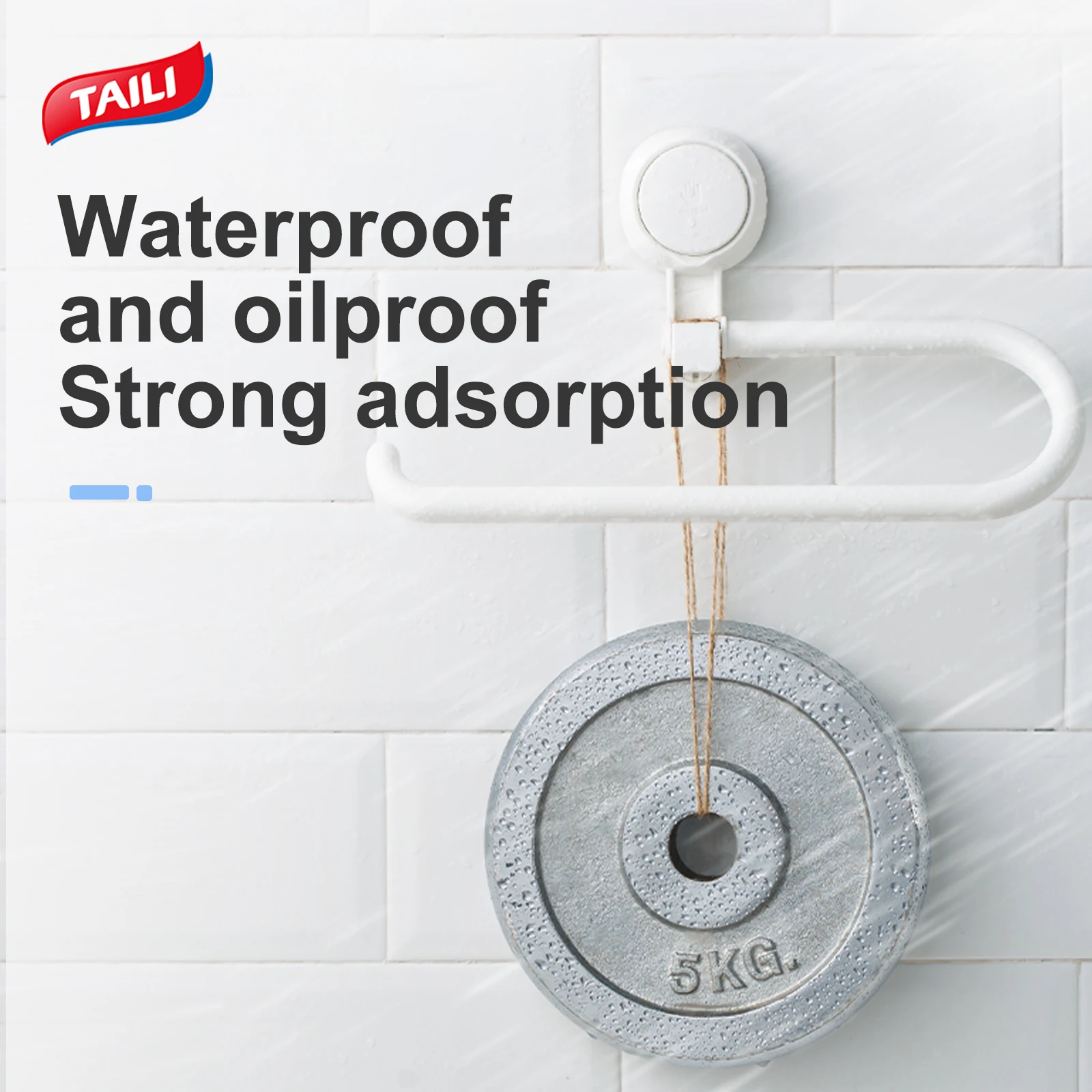 TAILI Полка для полотенец на присоске без сверления многоразовая настенная вешалка