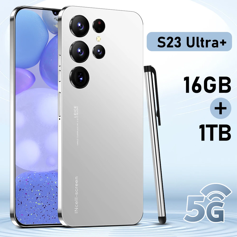 

Мобильные телефоны S23 Ultra 6,8 HD экран смартфон оригинальная фотосессия 4G Две Sim-карты Celulares Android 13 разблокированный 72 МП 6800 мАч сотовый телефон