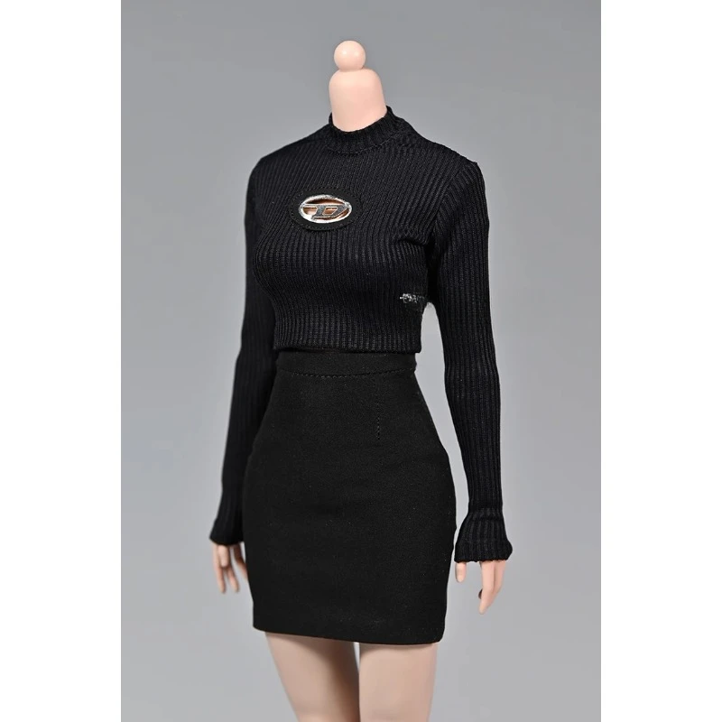 At203 1/6 весы солдат женская короткая рубашка жилет длинные топы модель одежды для 12