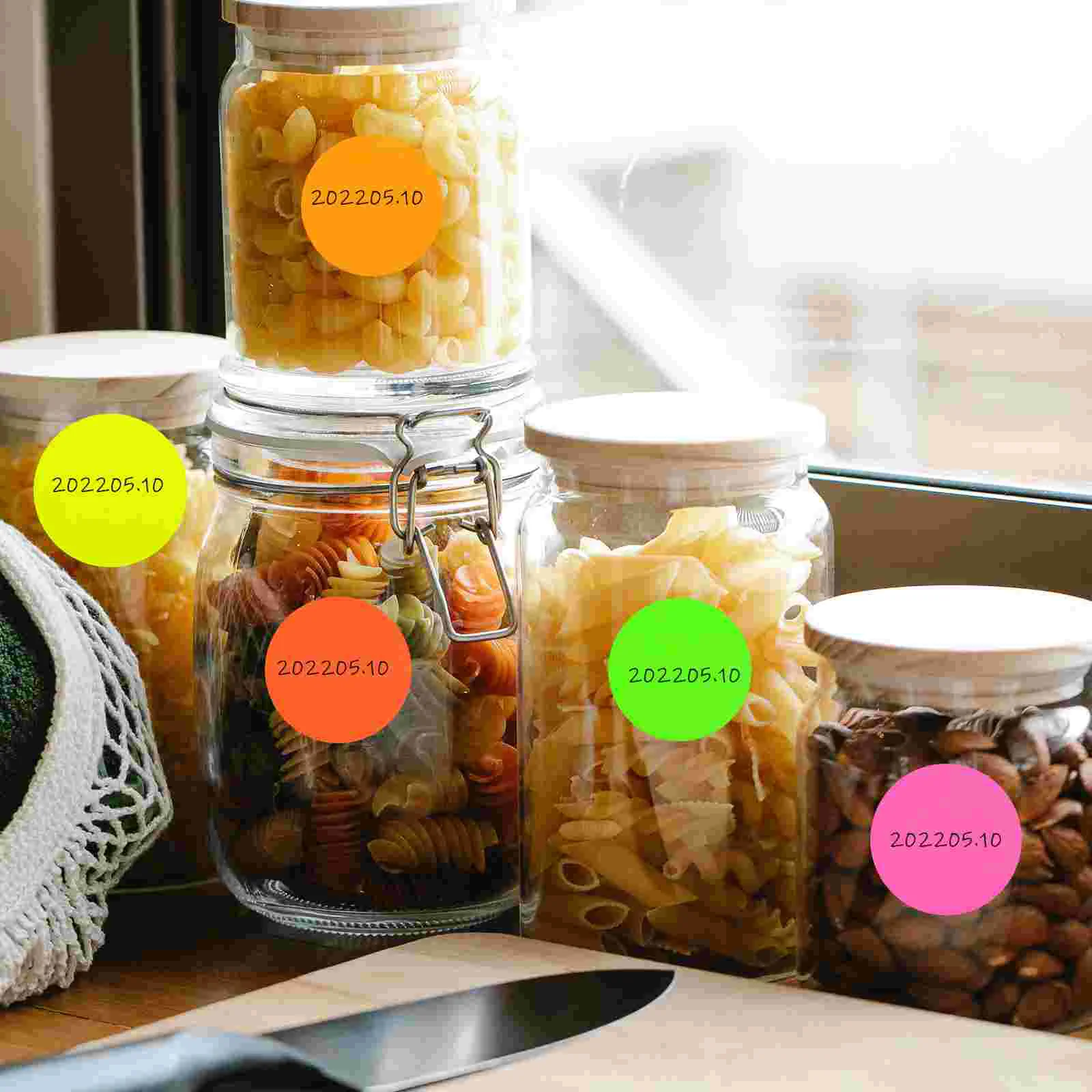 100 шт. флуоресцентные круглые кодовые наклейки офисные точечные липкие этикетки