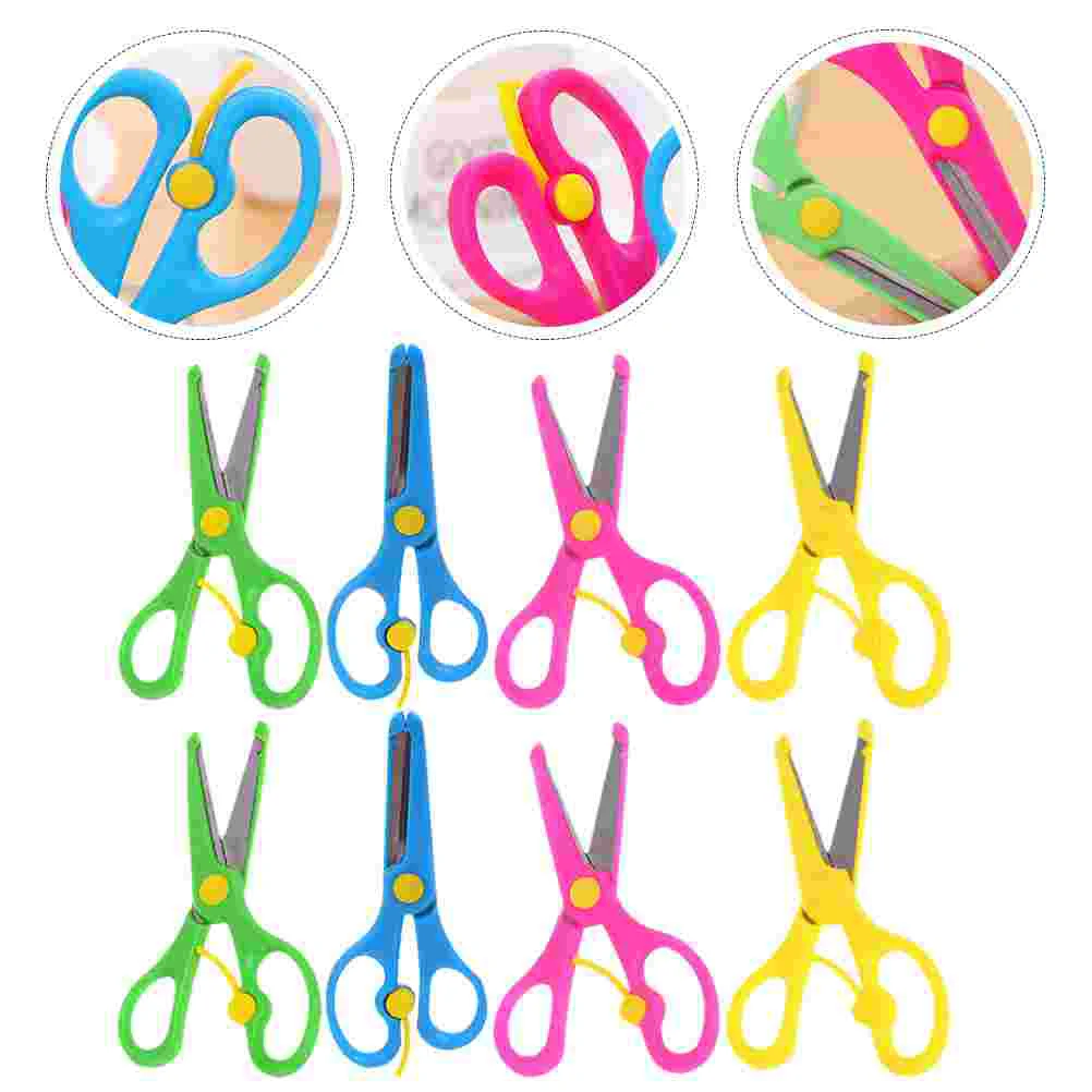 

8Pcs Scissors for Kids Blunt Tip Scrapbooking Scissors Office Scissors DIY Handicraft Scissors Students Scissors