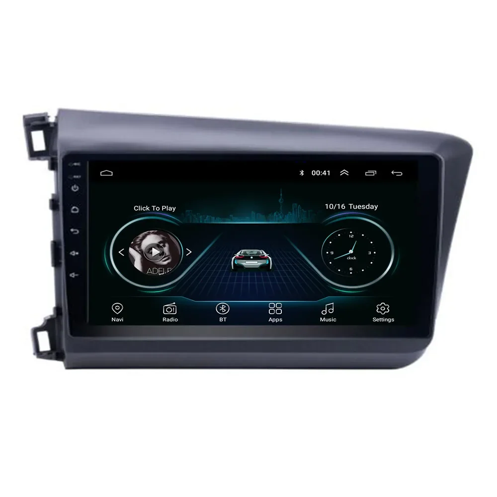 

Автомобильная магнитола 9 ", мультимедийный плеер на Android 12, с GPS, DVD, для Honda Civic 2012, 2013, 2014, 2015, типоразмер 2 Din