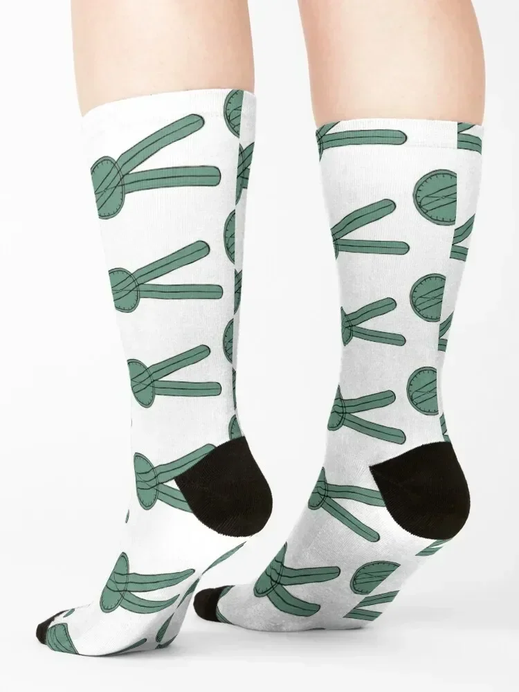 Зеленые носки для гониометра противоскользящие футбольные детские спортивные