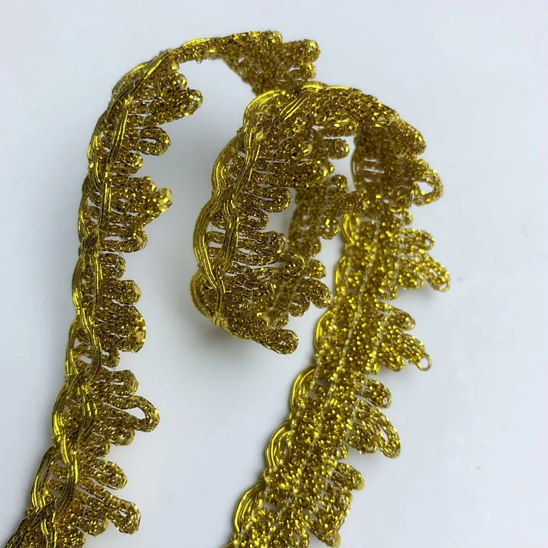 Золотые Серебряные Кружевные Бейки 5 М/16 4 Фута В Каждой Упаковке Вязаные Края