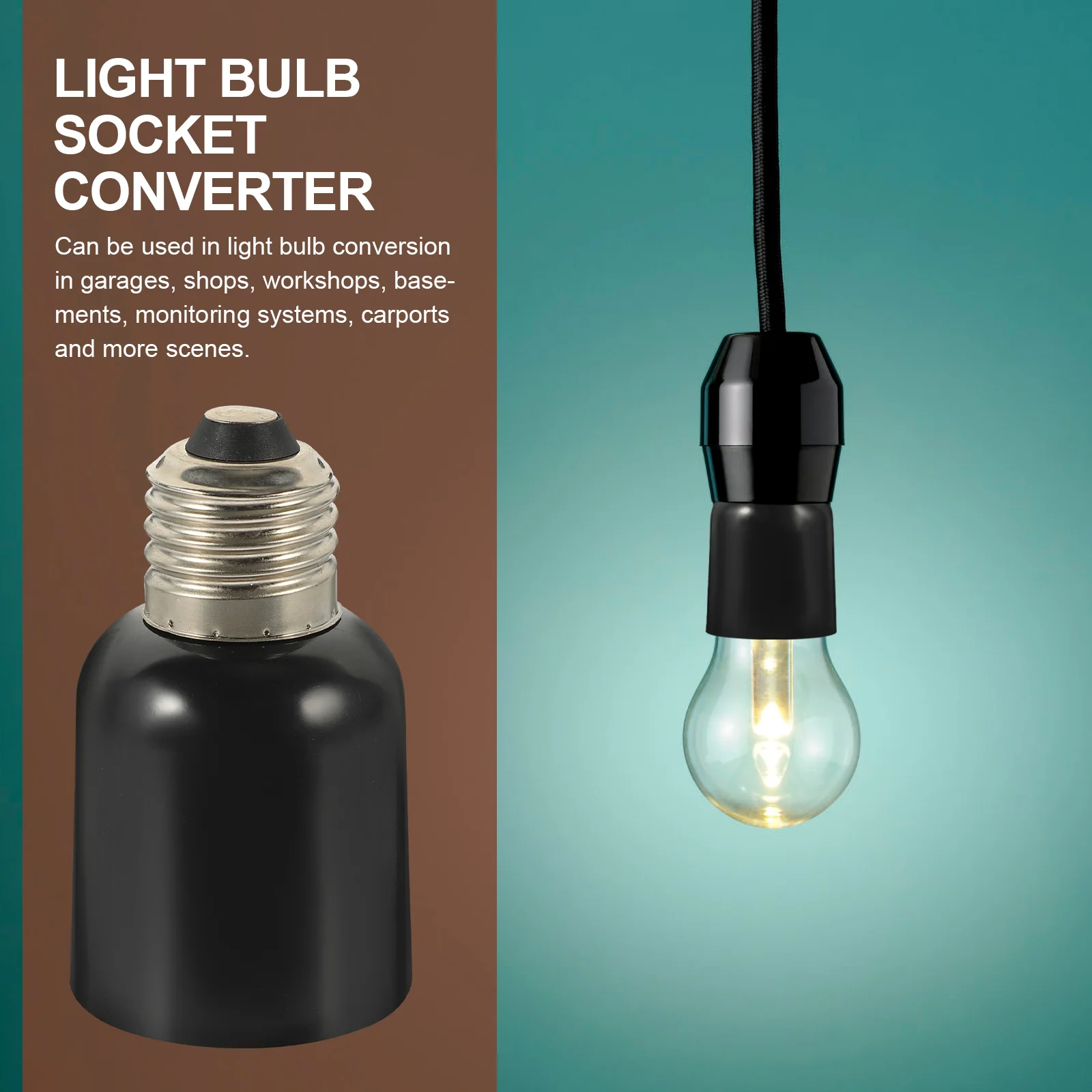 2 шт. адаптер для лампы E27 в E40