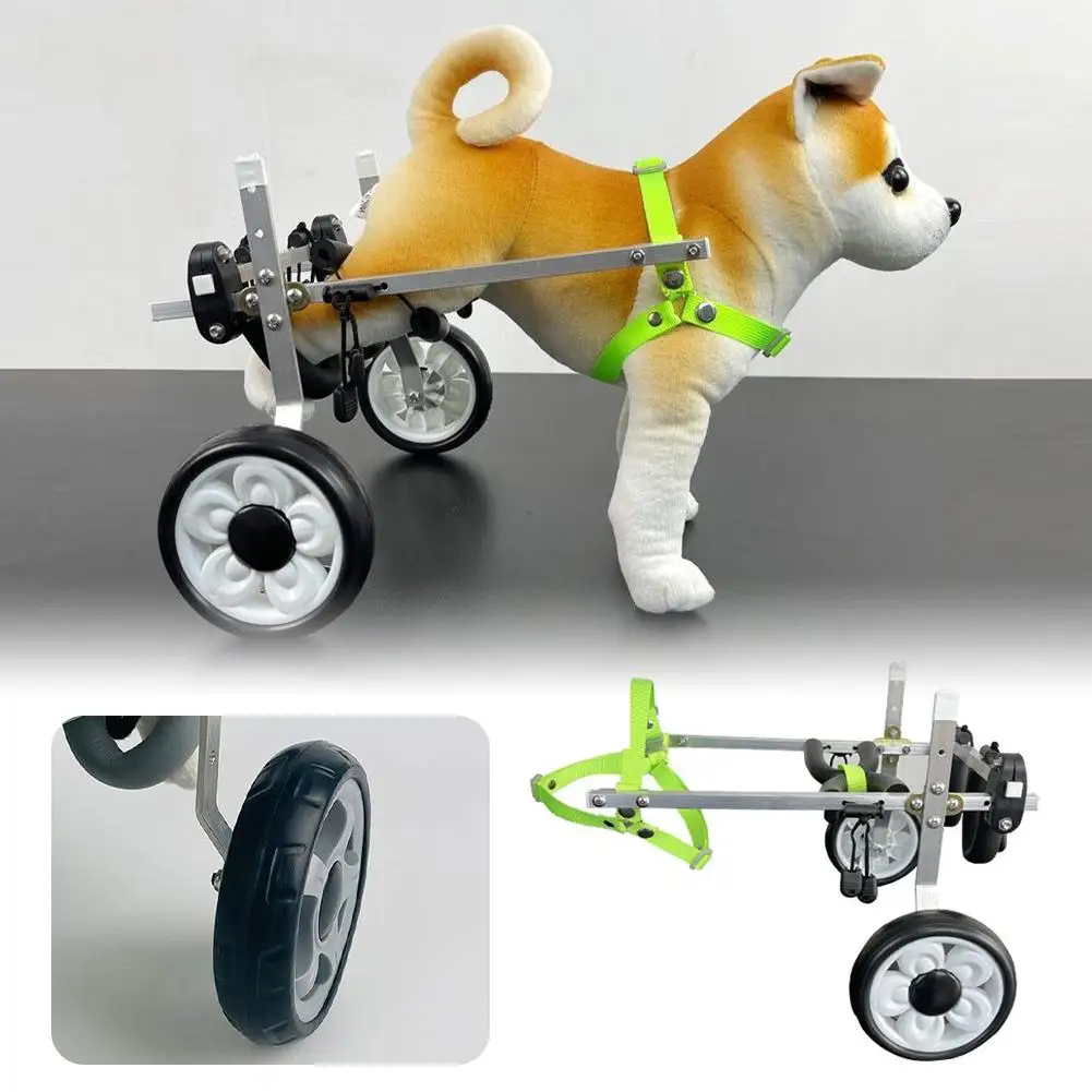 

Disability Pet Hind Limb Booster Aluminum Alloy Cart Teddy Leg Hind Walker Assistance Brace Hair Exercise Golden H6Q0