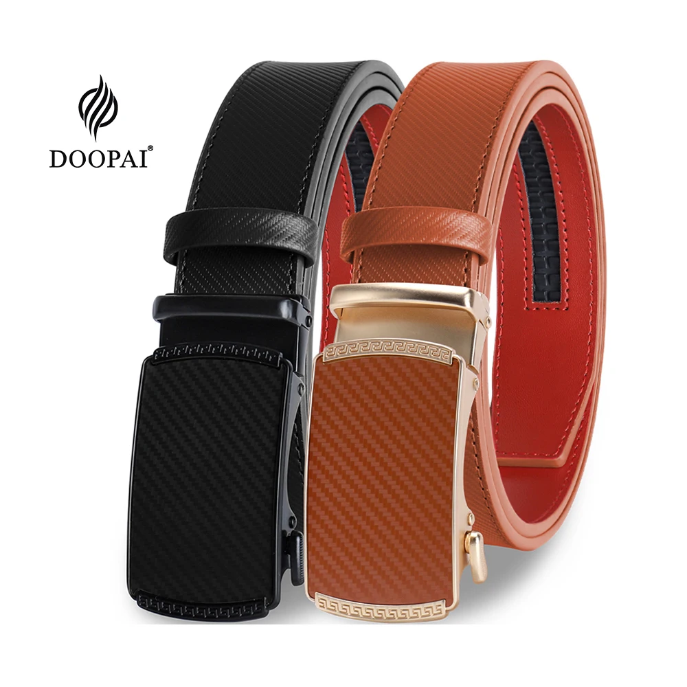 

DOOPAI Mens Belt Leather Strap Male Waistband Automatic Buckle Belts For Men Top Quality Belts For Women Men Gifts