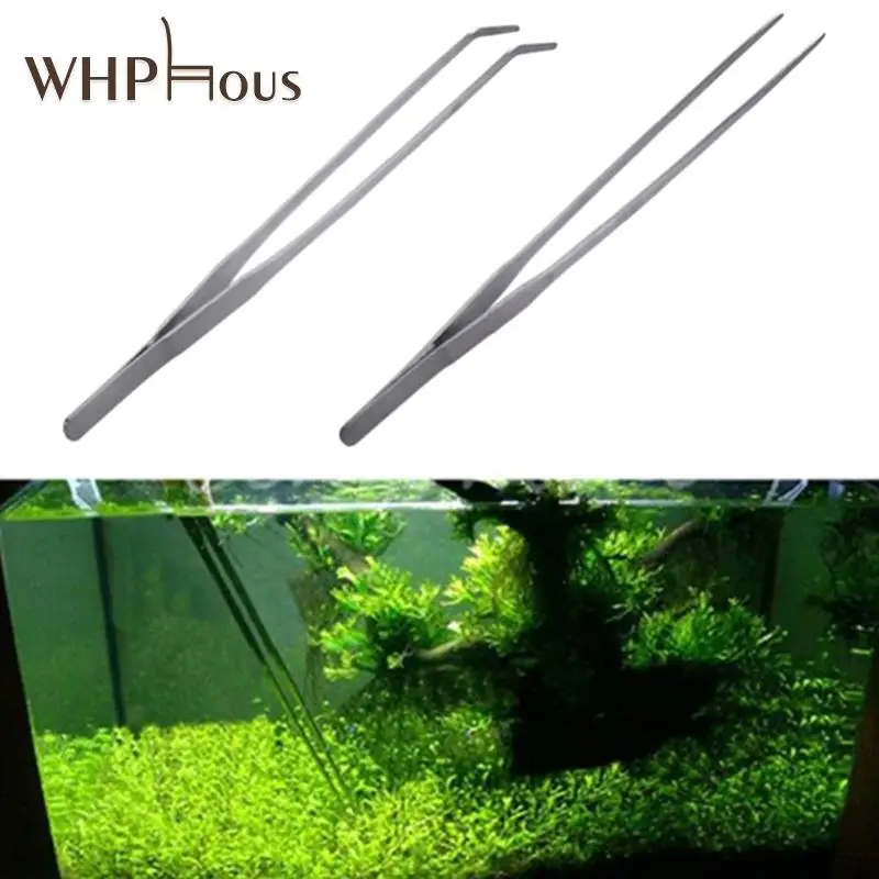 

Stainless Steel Aquarium Tweezers Pliers Fish Tank Plant Aquascape Tools Straight Curved Forceps Clip Aquatic Feeding Tongs 27cm