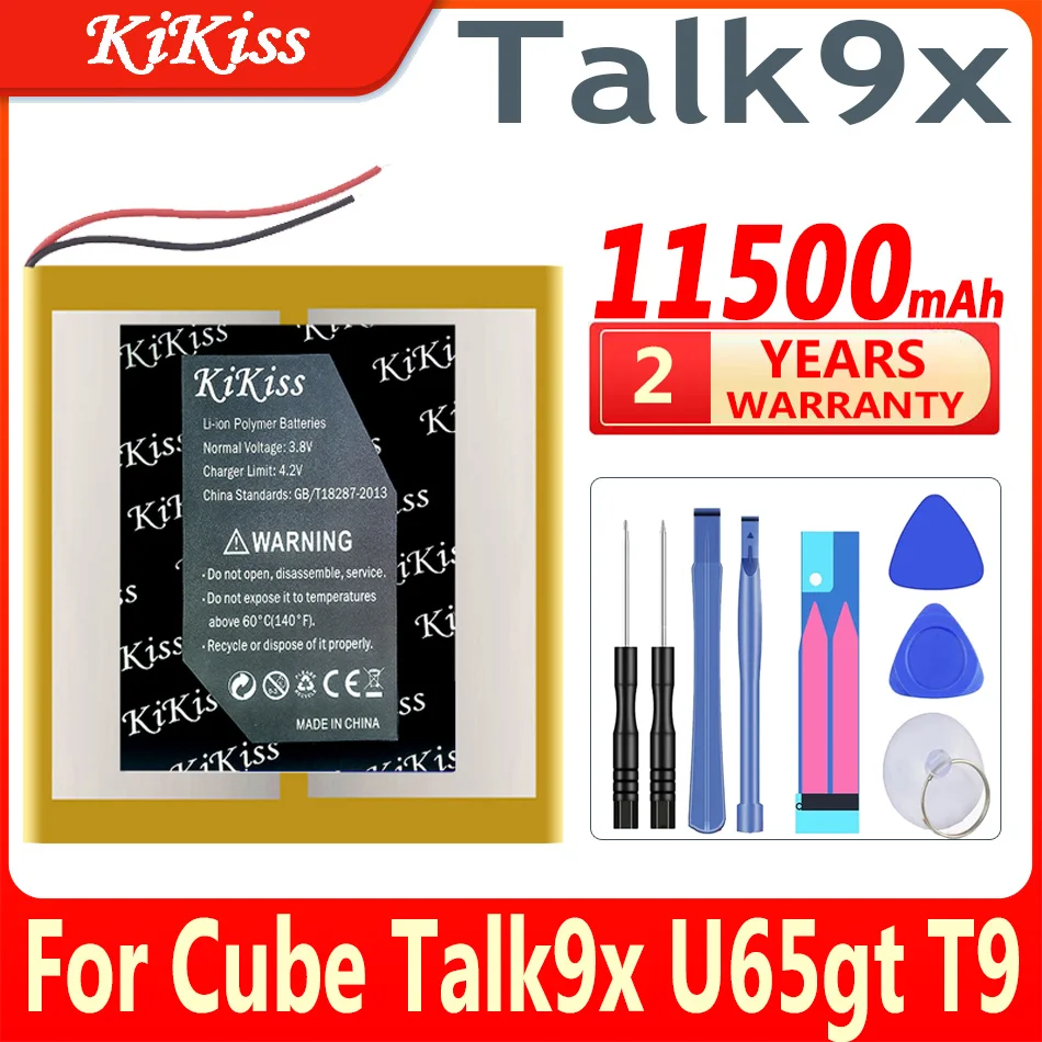 

Аккумулятор для планшетного ПК 11500 мАч KiKiss для Cube Talk9x U65gt talk9x u65gt T9 28130188 для ALLDO CUBE TALK9 TALK9X, аккумуляторная батарея