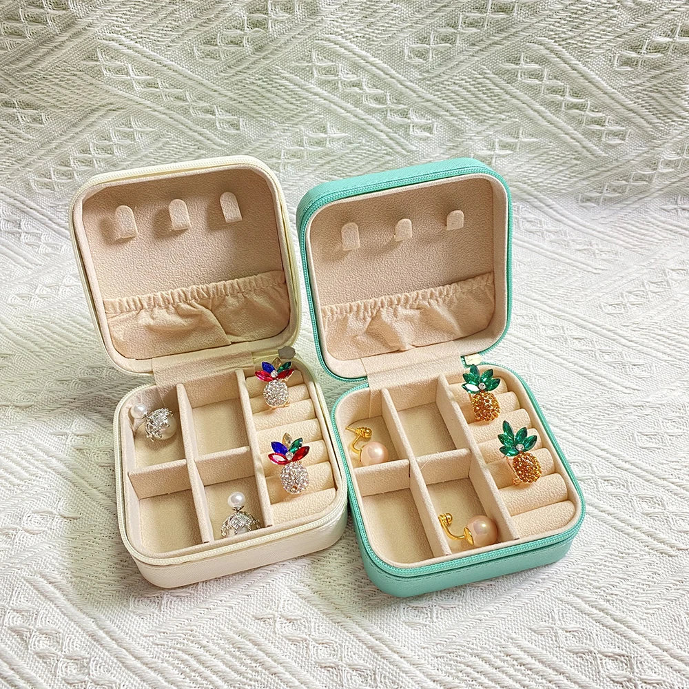 

Мини шкатулка для ювелирных изделий, органайзер из искусственной кожи для сережек, ожерелий, колец, шкатулка для ювелирных украшений для путешествий, портативная шкатулка для ювелирных изделий, аксессуары для женщин