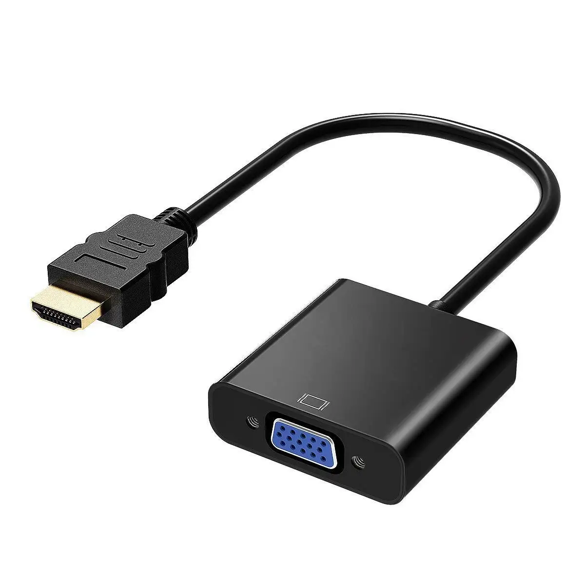 

HD 1080P цифровой штекер VGA RGB гнездо HD-совместимый к VGA видео конвертер адаптер 1080P для ПК черный штекер-гнездо