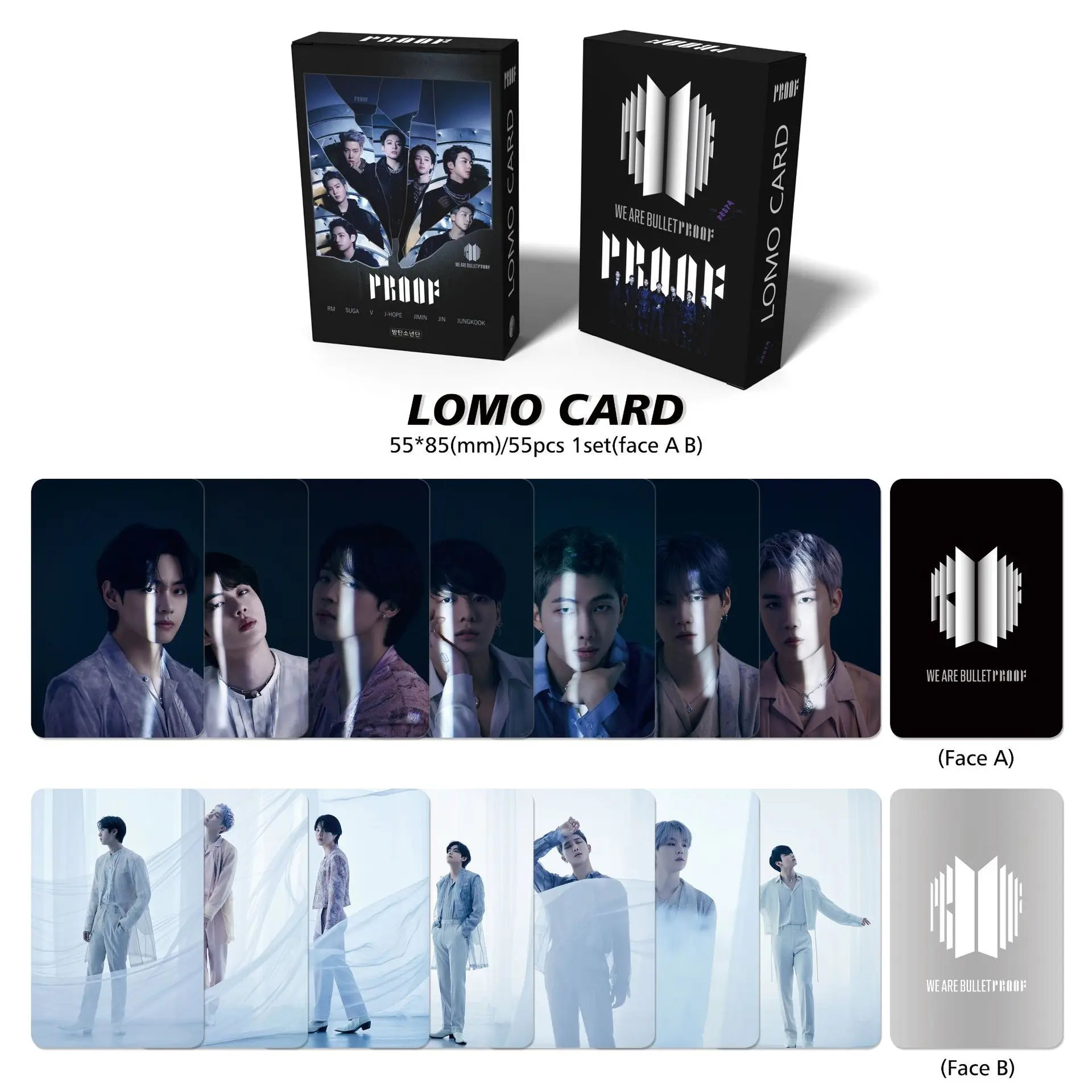 

Kpop New Album Proof PhotoCards V JIN Postcard Idol Lomo Card