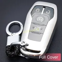 Car Key Chain Ring Fob Cover Case Holder For Ford F150 Fusion Explorer Edge Mondeo Mustang Lincoln MKZ MKC MKX