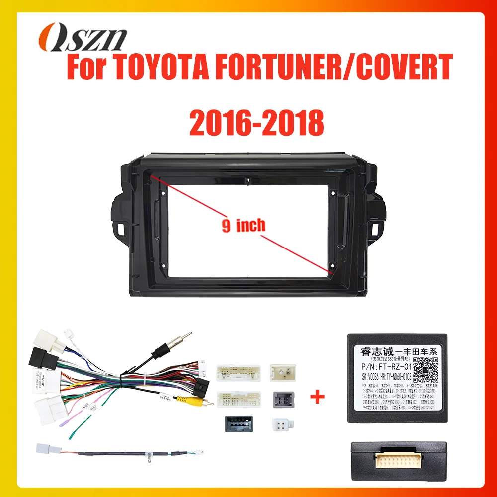 9-дюймовая рамка автомобильного радиоприемника для TOYOTA FORTUNER COVERT 2016-2018 монтажная
