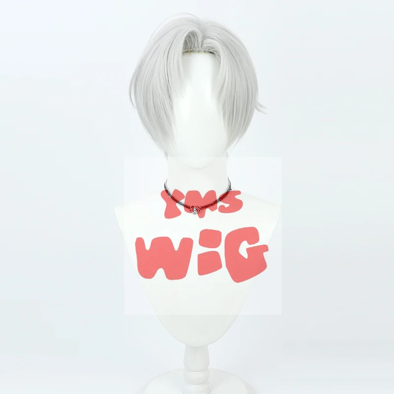 Слезы Фемиды Вильгельм Ричард Косплей Парик Короткие Серые Термостойкие