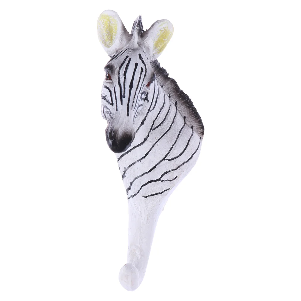 

Wall Mount Hook Coat Hats Hanger Bags Towels Storage Hook Wall Zebra Head Pendant