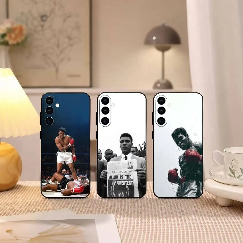 Фото Чехол для телефона B-Boxer Muhammad A-Ali для Samsung Galaxy A73, A72, A71, A70, A53, A52, A51, другие модели, мягкий черный чехол №1