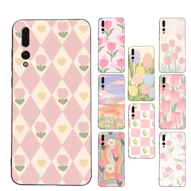 

Tulip Flower Phone Case for Samsung A51 A30s A52 A71 A12 for Huawei Honor 10i for OPPO vivo Y11 cover