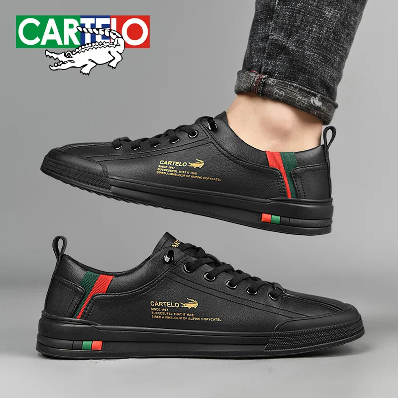 

CARTELO 2023 Новые простые модные белые туфли удобные без шнурков повседневные Мягкие Нескользящие туфли для мужчин