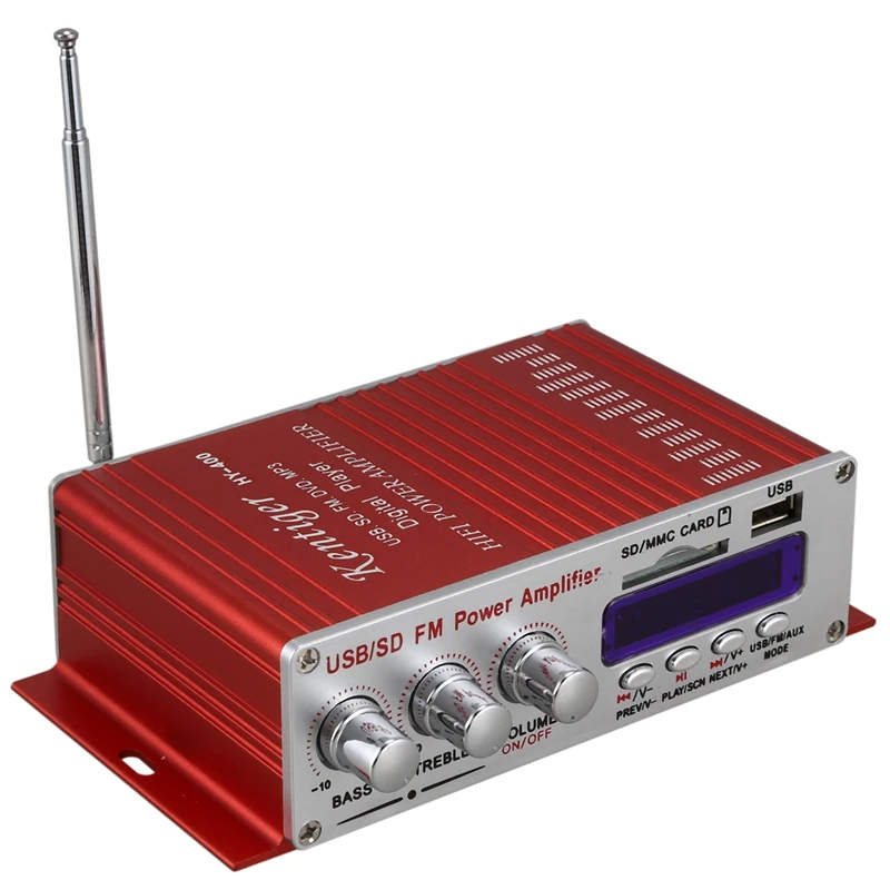 

Hot 3C-Kentiger Hy-400 Hi-Fi Car Stereo Amplifier Radio Mp3 Speaker With Fm Lcd Display Power Player For Auto Motorcycle Remote