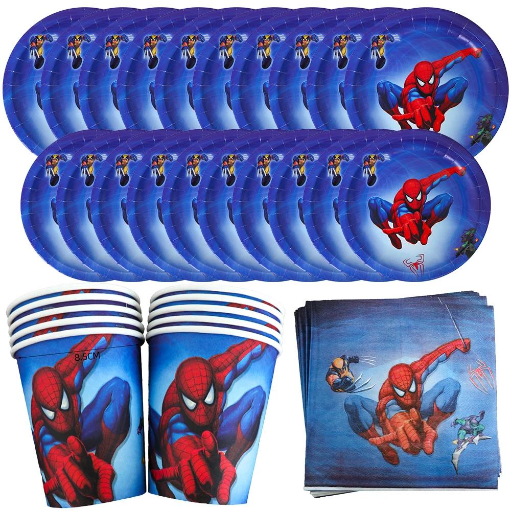 Одноразовая посуда в виде Человека-паука |