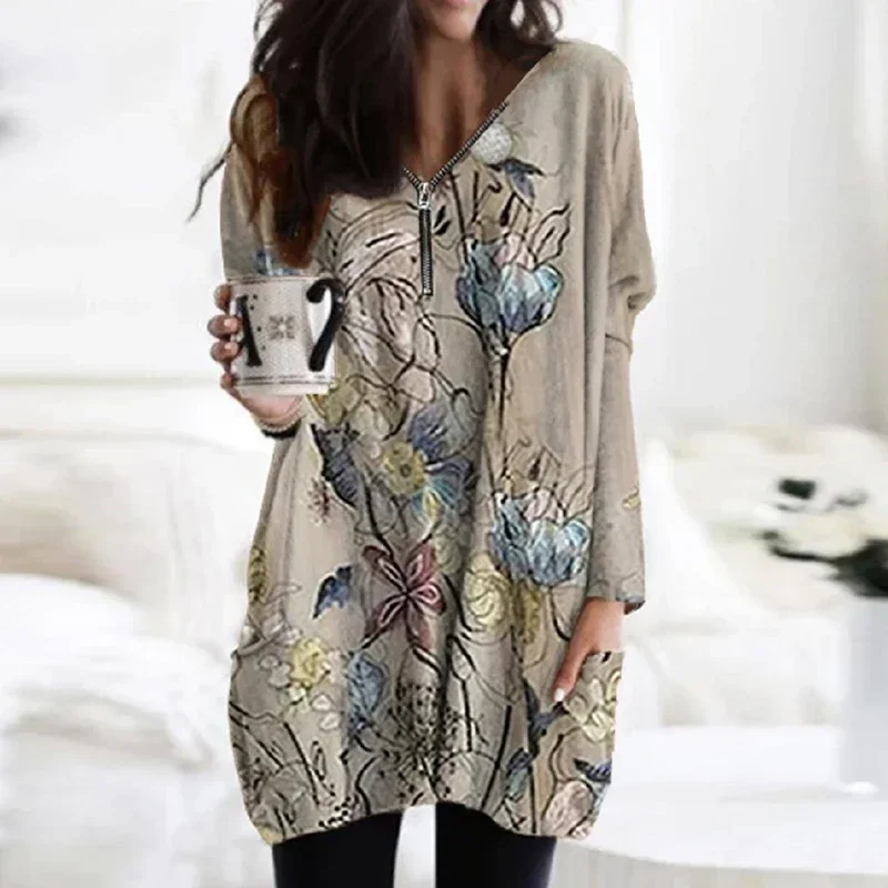 Элегантная женская футболка с абстрактным принтом лица Осенний Женский пуловер