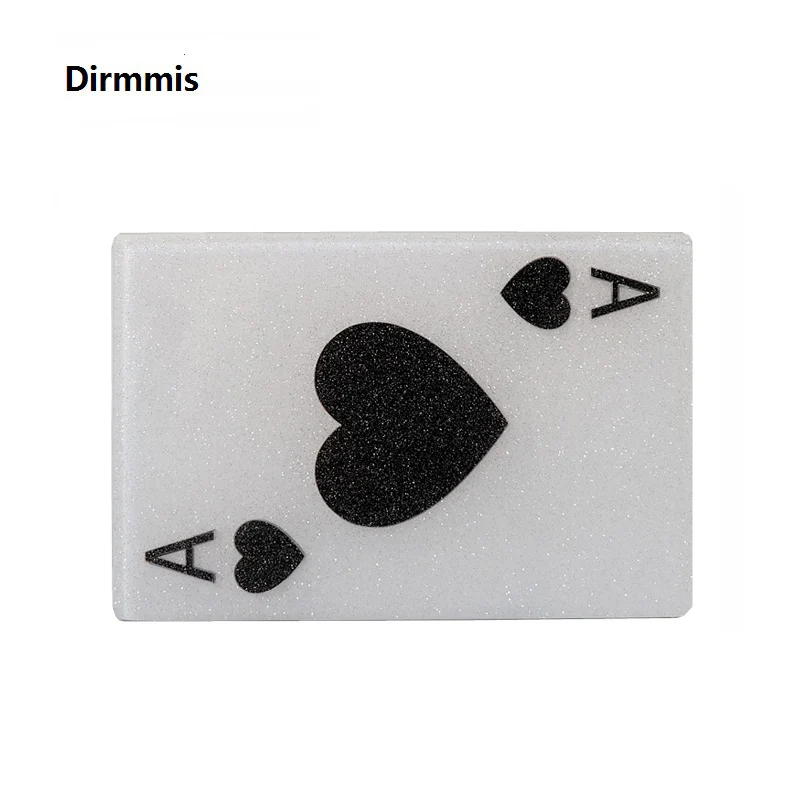 New Trendy Bags Fashion Women Handbags White Cartoon Ace Acrylic Luxury Party Evening Bag Woman Wedding Cute Box Clutch Purse