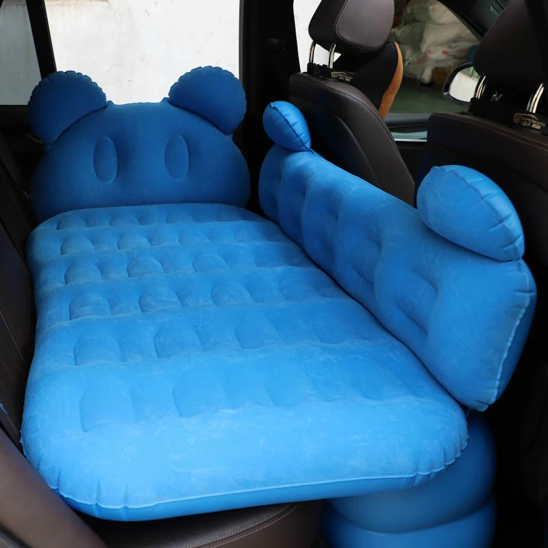 Vehicle Inflatable Bed Car Travel Bed Camping SUV Air Mattress Bed for Back Seat Cushion Foldable Twin Mattress Could Sit