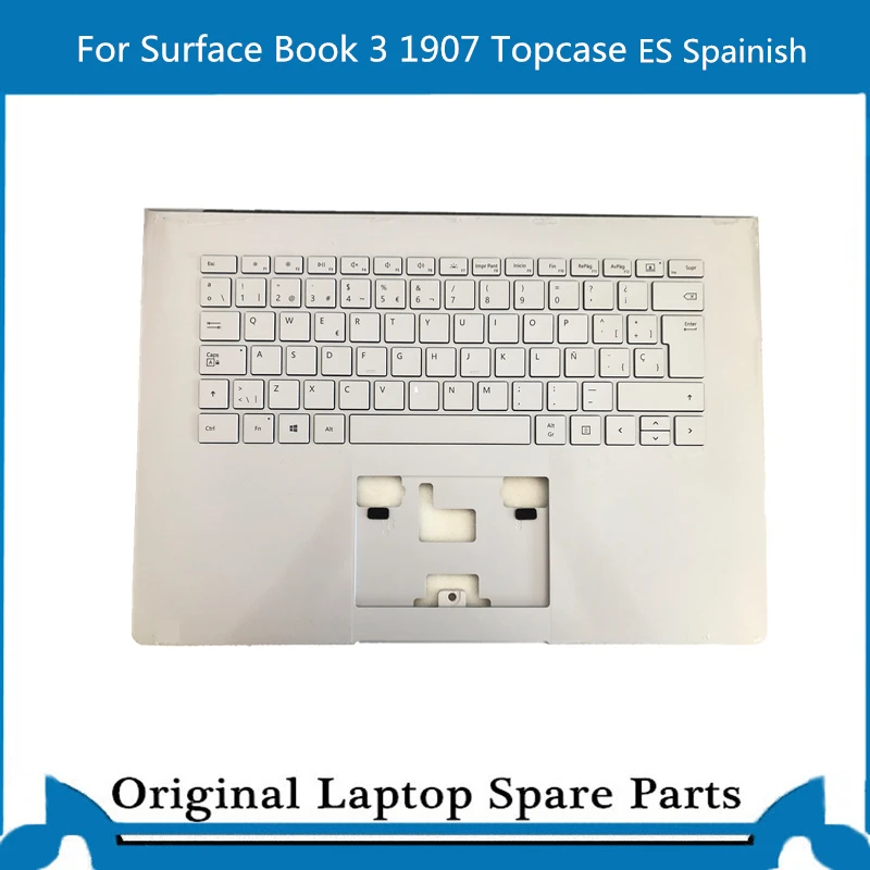 Oryginał dla Surface Book 3 1907 Topcase Keyboard 15-calowy układ Hiszpania US Azerty FR