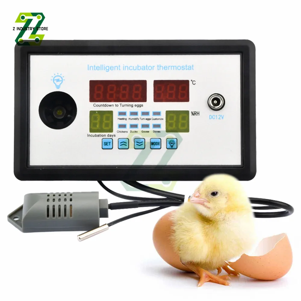 Termostato inteligente Digital W9005, Control de temperatura y humedad, Incubadora 360, AC110-220V de giro automático de huevo