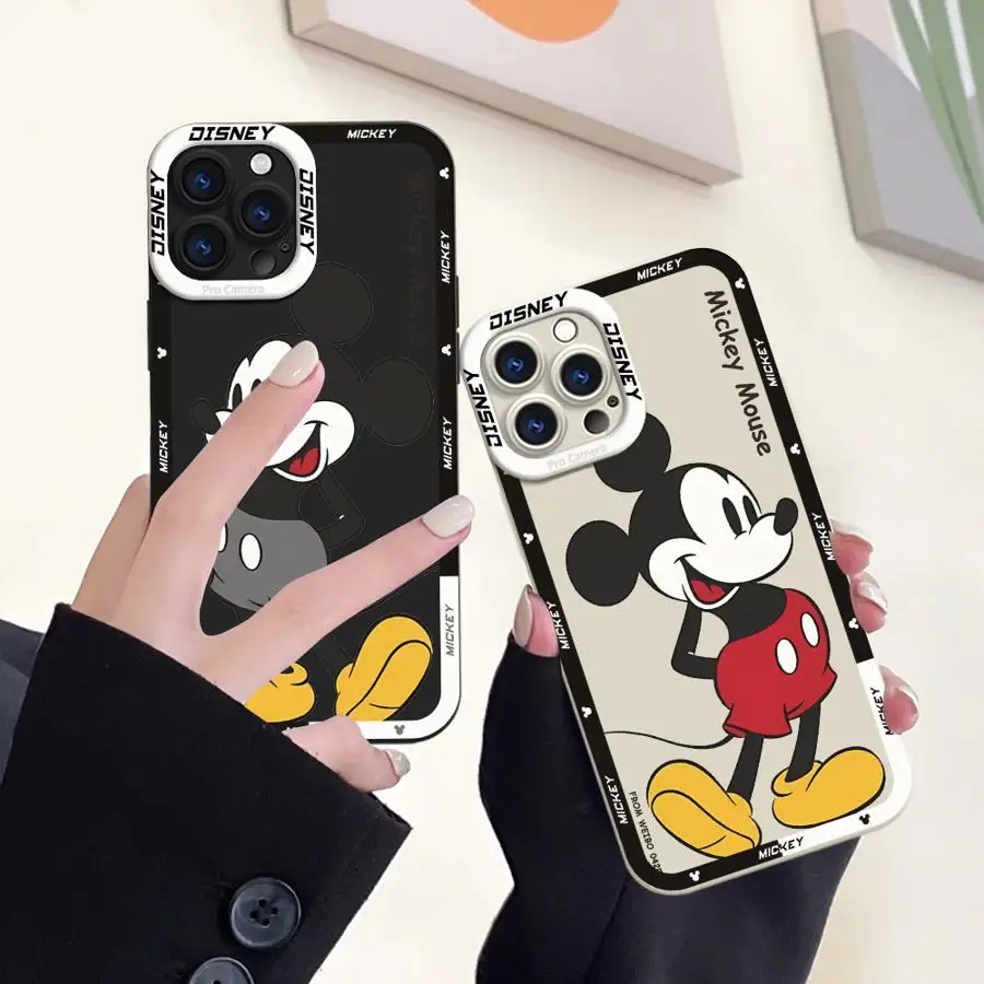 Чехол для телефона Disney с Микки Маусом Apple iPhone 13 16 15 Pro Max 14 11 12 Plus мягкий корпус из