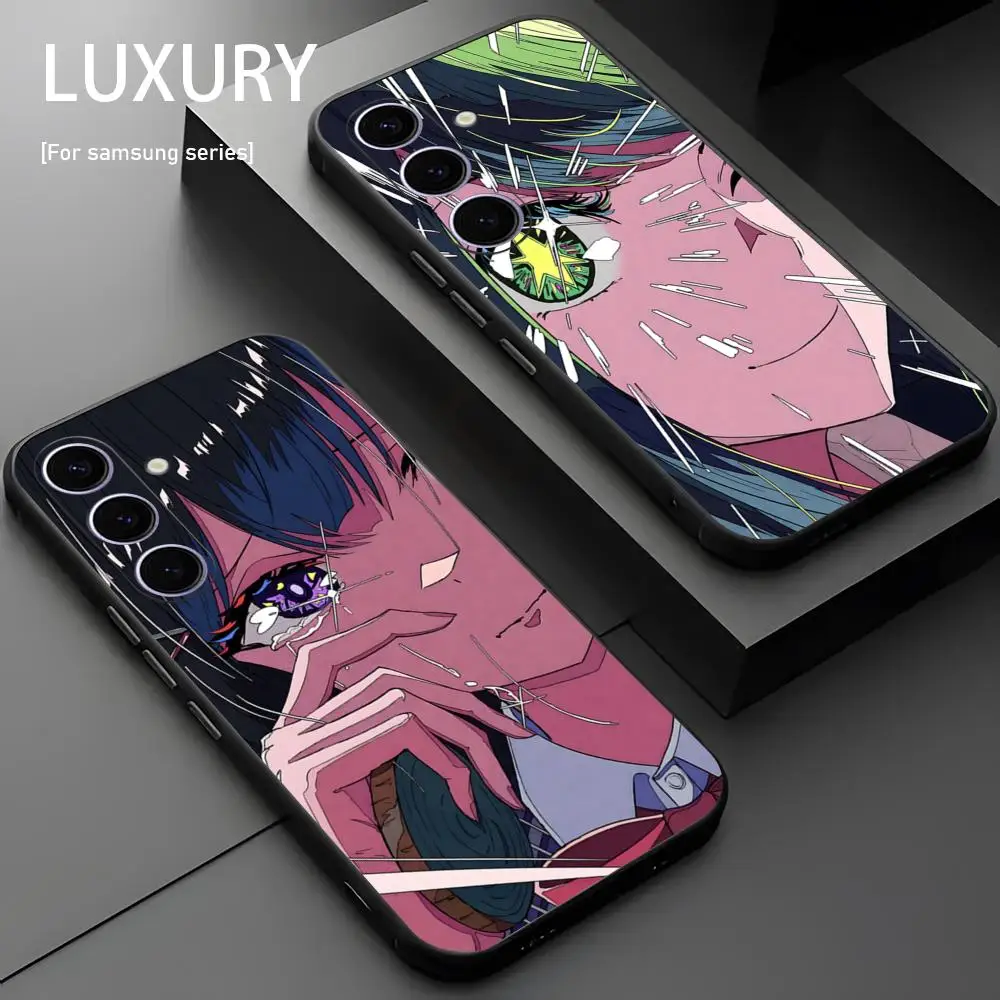Фото Чехол для телефона NO Phone Case для Samsung Galaxy S26 OSHI S25 S24 S23 S22 S21 Plus Ultra Note20, мягкий, черный, с аниме-дизайном Hoshino №2